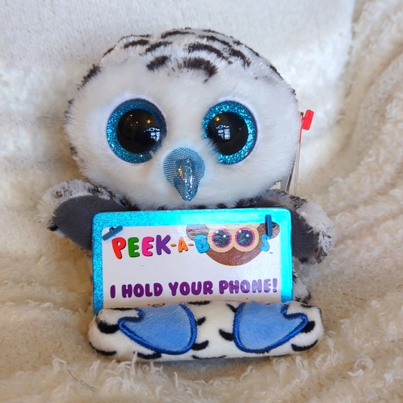 TY PEEK-A-BOOS I HOLD YOUR PHONE OMAR THE OWL - Picture 1 of 7